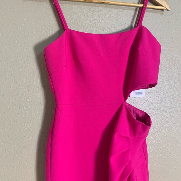 New Likely‎ Zeldana Fuchsia Pink Cutout Midi Dress Size 6 - Picture 5 of 12